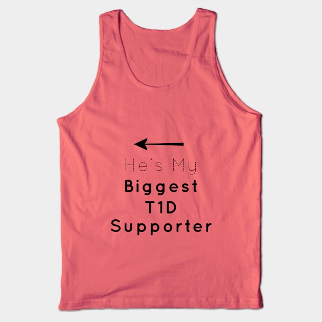 He's My T1D Supporter Tank Top by areyoutypeone
